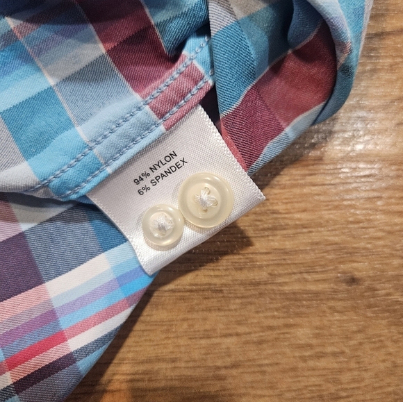 Peter Millar Summer Comfort Performance Plaid Shirt Men’s L - Picture 6 of 7